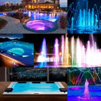 Прожектор светодиодный Aquaviva (LED003-252led) 18W RGB+W/4M + закладная к прожектору
