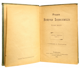 Антикварная книга «Сочинения Генрика Сенкевича», Том XLIV (44) — «Огнем и мечом», ч. VII, 1902 г.