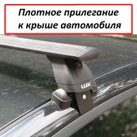 Багажник на крышу Nissan X-Trail T33 (кроссовер, 2021-..., без рейлингов), Lux, черные крыловидные дуги