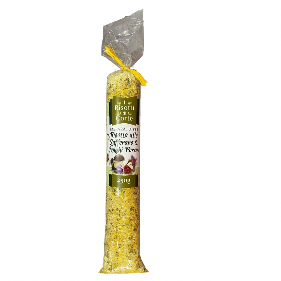 Ризотто с шафраном и белыми грибами 250 г, La Corte d Italia. Risotto allo zafferano e funghi porcini 250 g