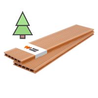 Террасная доска из МПК 140*22 мм WoodGrand цвет: Орех
