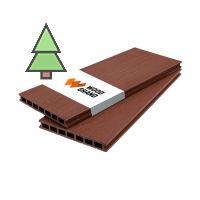 Террасная доска из МПК 200*24 мм с Тиснением WoodGrand цвет: Терракот