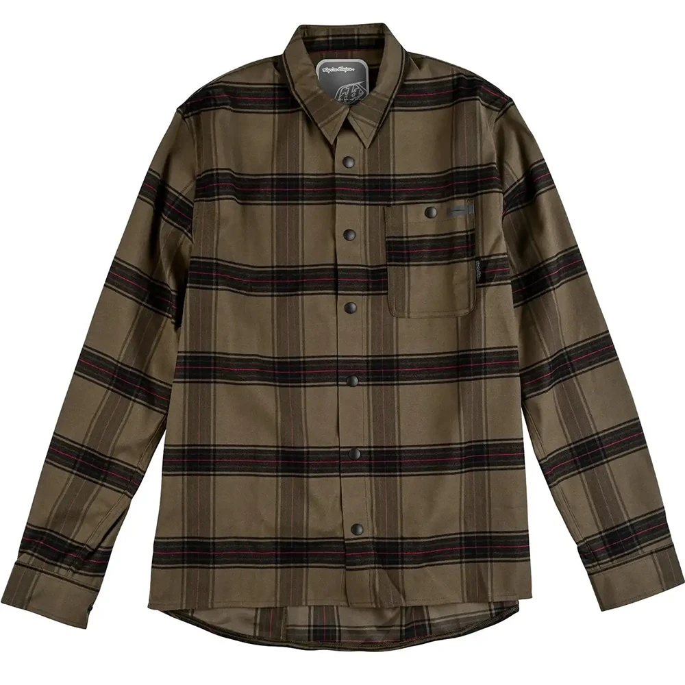 Troy Lee Designs Grind Flannel YD Plaid Dark Pine рубашка