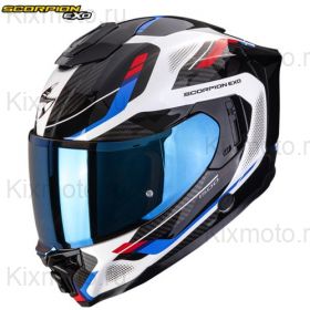Шлем Scorpion EXO-1500 Air Sleek, бело-синий с красным