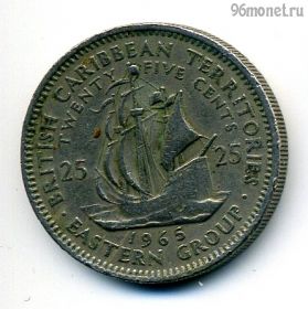 Брит. Карибские территории 25 центов 1965