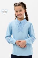Блузка ГАБРИЭЛЛА длинный рукав [голубой]
