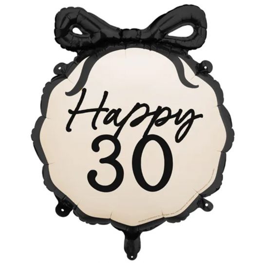 Чёрно-белый 30 Ленточки шар фольгированный с гелием