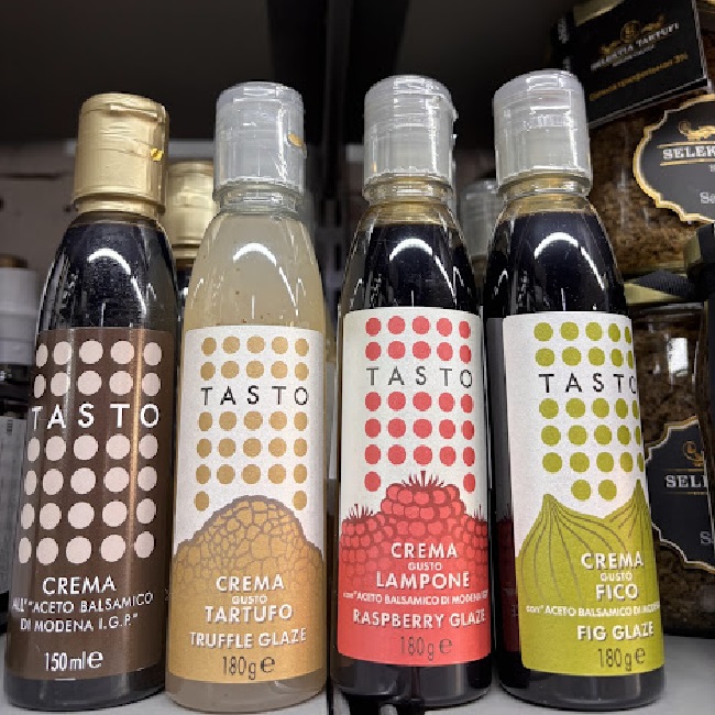 Крем бальзамический с малиной 180 мл, Crema con Aceto Balsamico di Modena IGP Lampone TASTO, Nero Modena 180 ml
