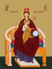 Державная икона Богородицы печатная (холст на дереве)