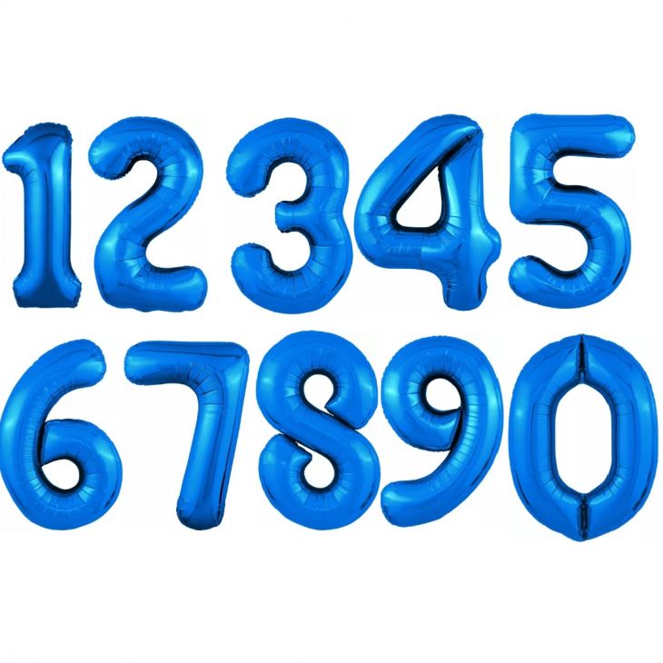 Цифра, Синий  (40''/102 см)