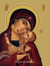 Касперовская икона Богородицы печатная (холст на дереве)