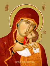 Касперовская икона Богородицы печатная (холст на дереве)