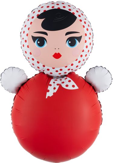 Неваляшка шар фигурный фольгированный с гелием