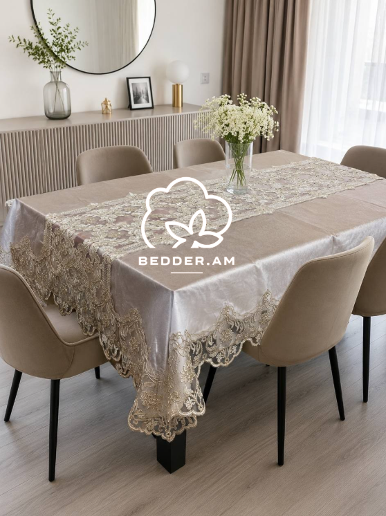 Սփռոց Թավշյա Ժանյակով - Velour Tablecloth