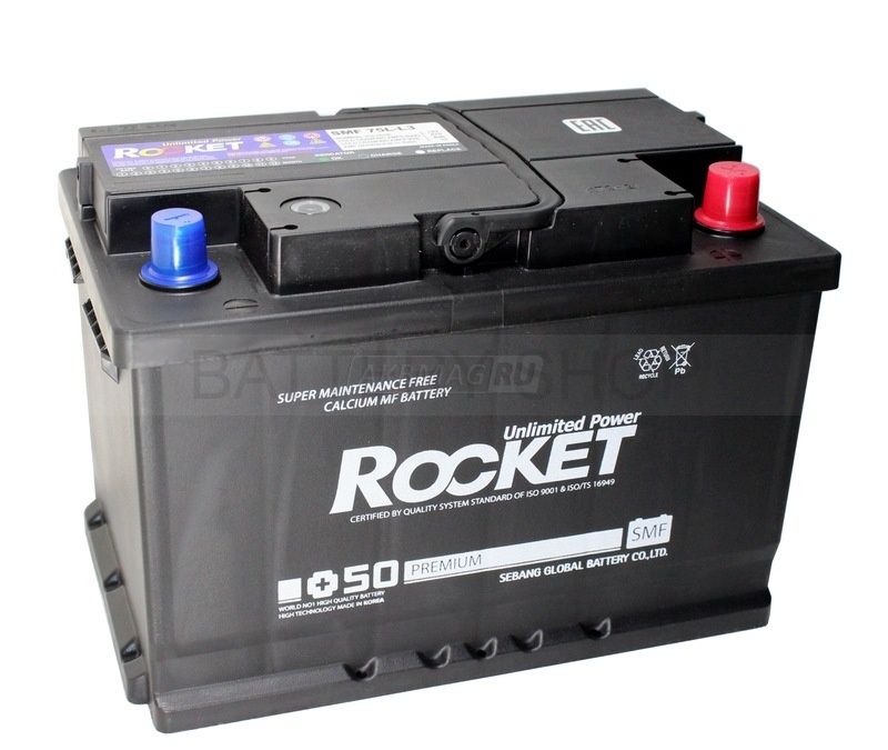 Rocket 63 Ач 650 A обр. пол.