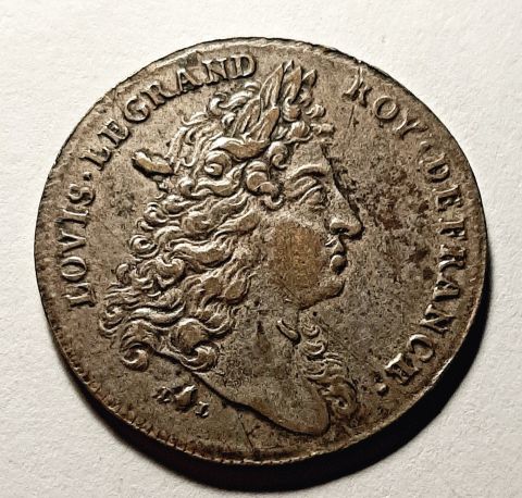 Жетон Токен 1688 Франция RARE Война UNC Людовик XIV Редкость