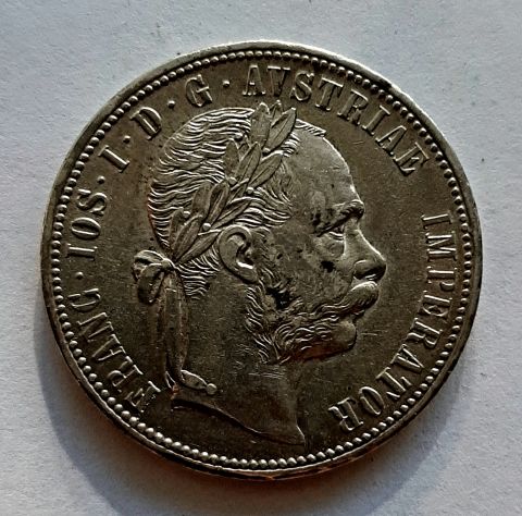1 флорин 1879 Австрия UNC MS Штемпельный блеск