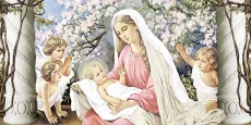 Яблочный цвет икона печатная (холст на дереве)
