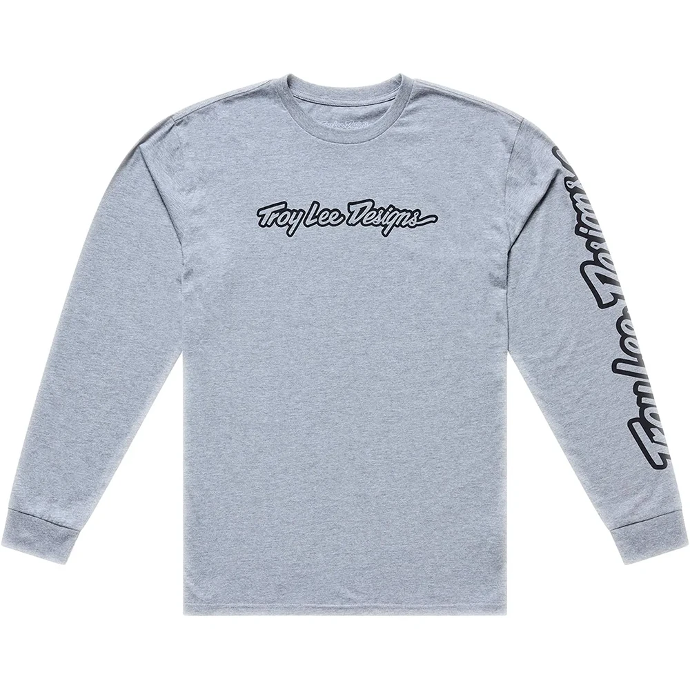 Troy Lee Designs Signature LS Tee Gray Heather лонгслив