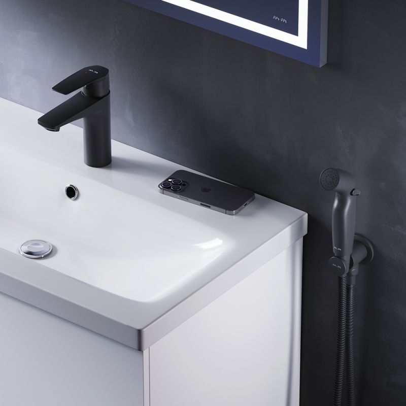 Смеситель для раковины с гигиеническим душем AM.PM Gem F90A03022