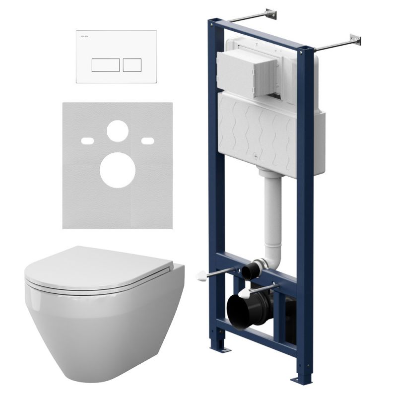 Инсталляция с подвесным унитазом Aquaspin и клавишей AM.PM Spirit V2.0 IS47001.701900