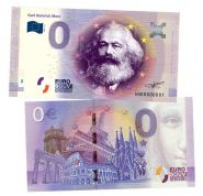 0 ЕВРО - Карл Маркс (Karl Heinrich Marx). Памятная банкнота ЯМ Oz WB