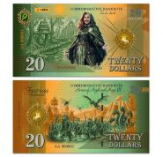 20 Dollars Heroes 3 Fortress. Крепость. Памятная банкнота. UNCB Oz Msh WB