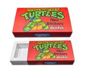 Turtles (черепашки ниндзя) - Бокс для наклеек, вкладышей (жвачек). Коробка воспоминаний. Msh Oz