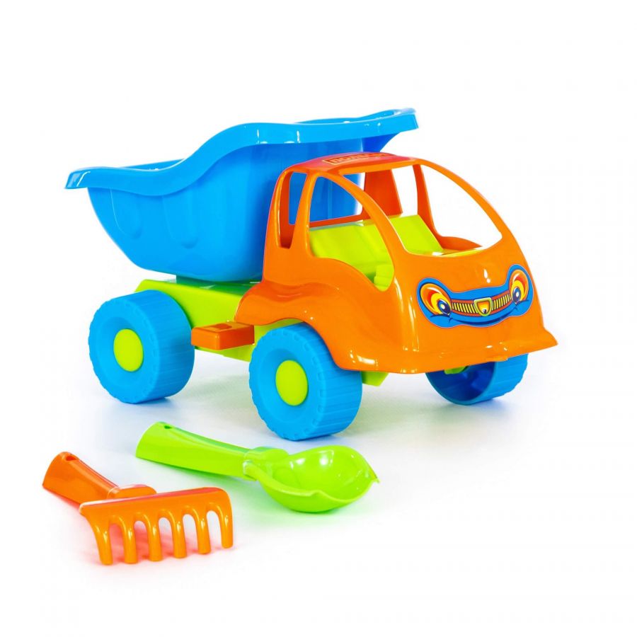 Набор №51: "Муравей", автомобиль-самосвал + совок №2, грабельки №2