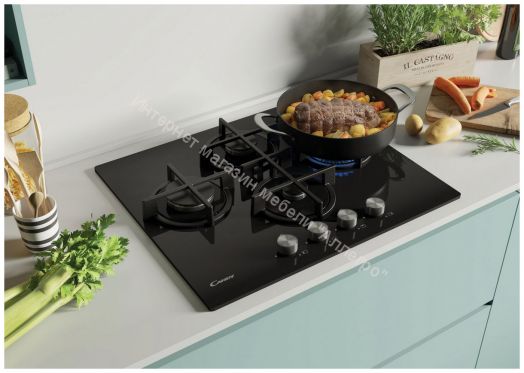 Газовая варочная панель Candy CVG6DPB черный