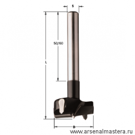 Сверло СМТ чашечное HM 30 x 90 Z2/2 S10 x 60 RH CMT 512.300.11