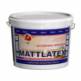 Краска для Стен и Потолков Poli-R Mattlatex 3.5кг Латексная Легко Моющаяся