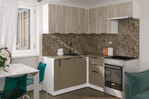 Кухонный гарнитур Альба мега прайм 1600х1700 мм