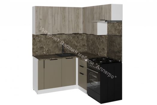 Кухонный гарнитур Альба мега прайм 1600х1700 мм