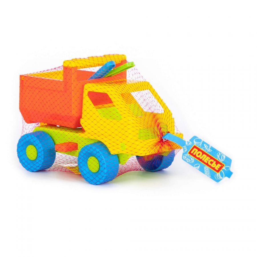 Набор №14: "Кузя", автомобиль-самосвал + лопатка, грабельки
