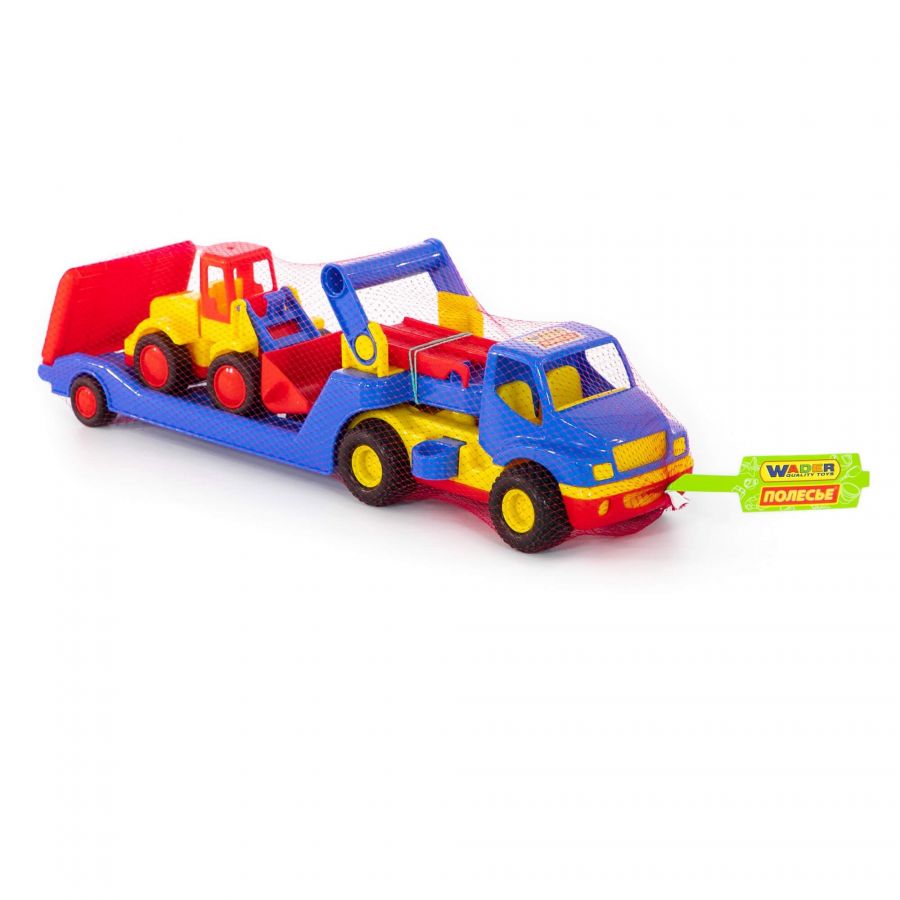 "КонсТрак", автомобиль-трейлер + "Базик", погрузчик (в сеточке)