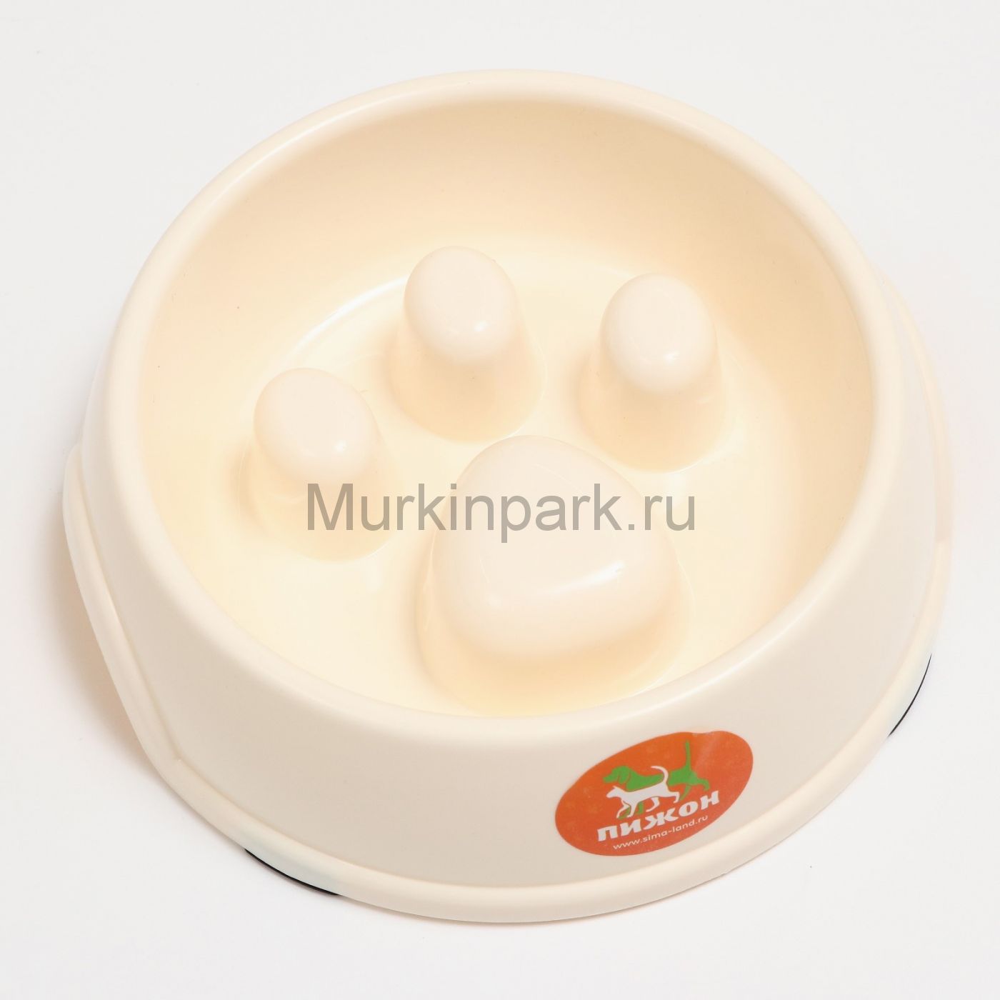 Миска для медленного кормления "Лапа", 18,5 х 17,5 х 5 см, микс