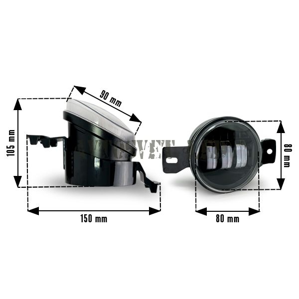 Фары противотуманные ASF6-30W FLOOD BMW с границей света