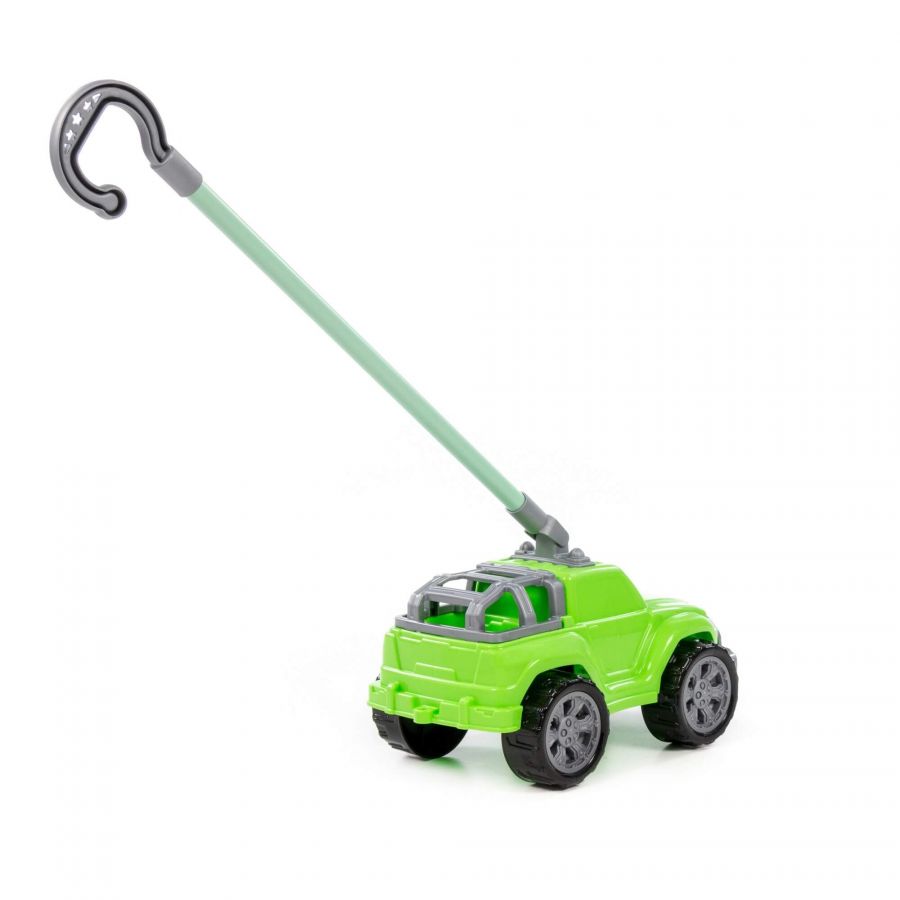 "Автомобиль-каталка "Дени" с ручкой (зелёный)