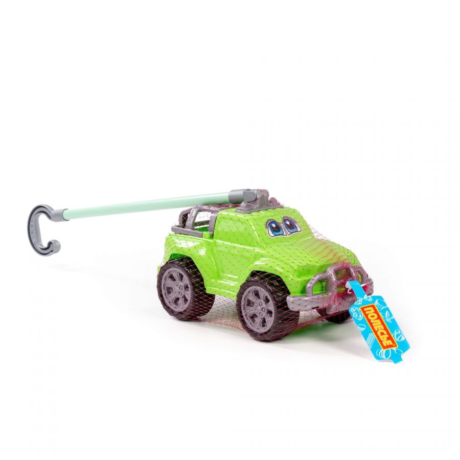 "Автомобиль-каталка "Дени" с ручкой (зелёный)