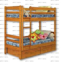 Кровать двухъярусная Кадет Детская №1 с выкатными ящиками