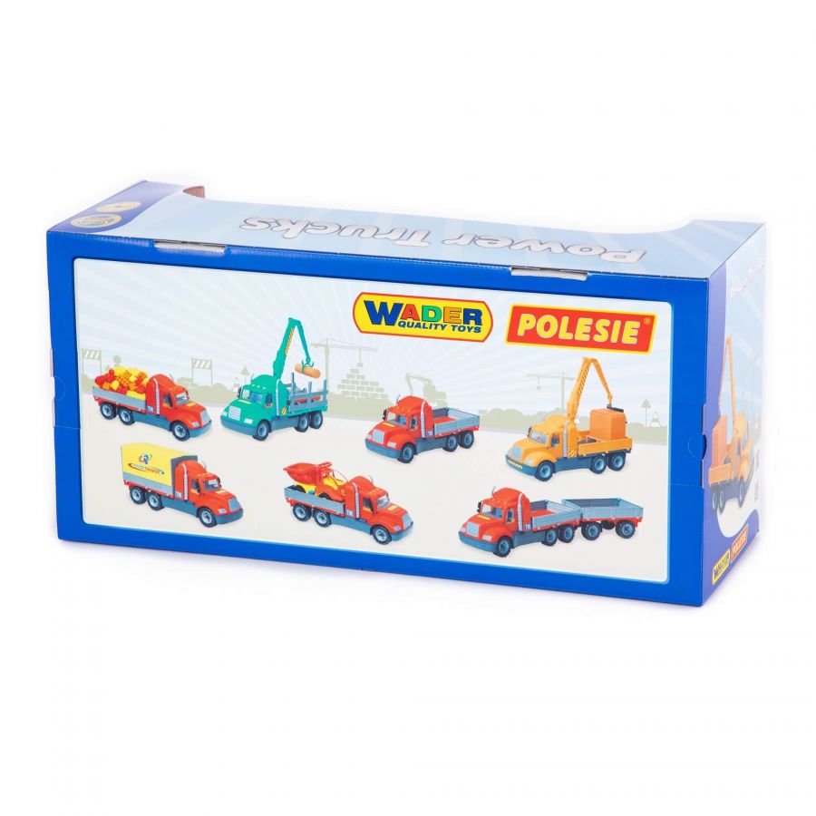 "Майк", автомобиль-кран с манипулятором + конструктор "Супер-Микс" - 30 элементов на поддоне (в коробке)