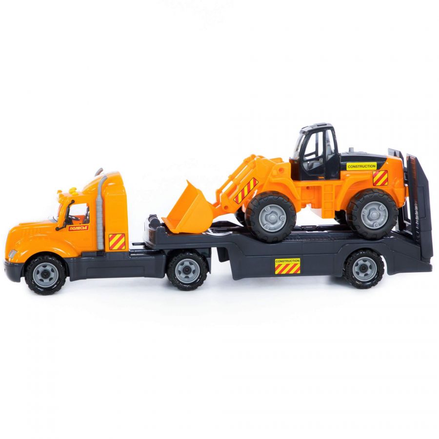 "Майк", автомобиль-трейлер + трактор-погрузчик (в лотке)