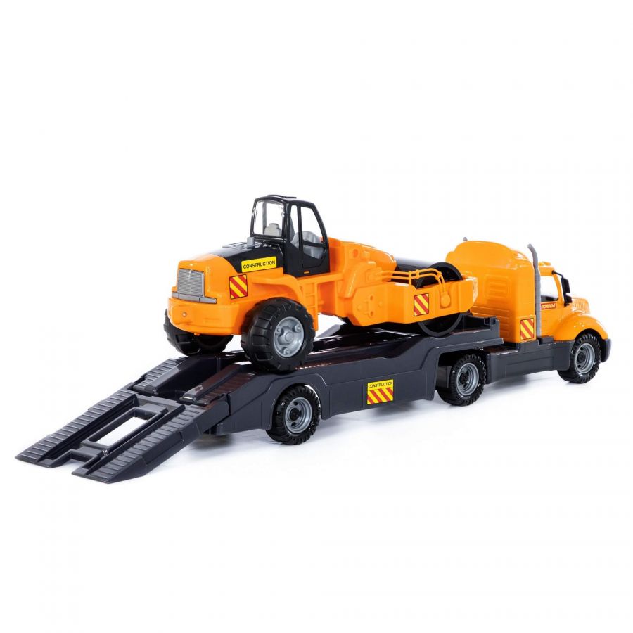 "Майк", автомобиль-трейлер + дорожный каток (в лотке)