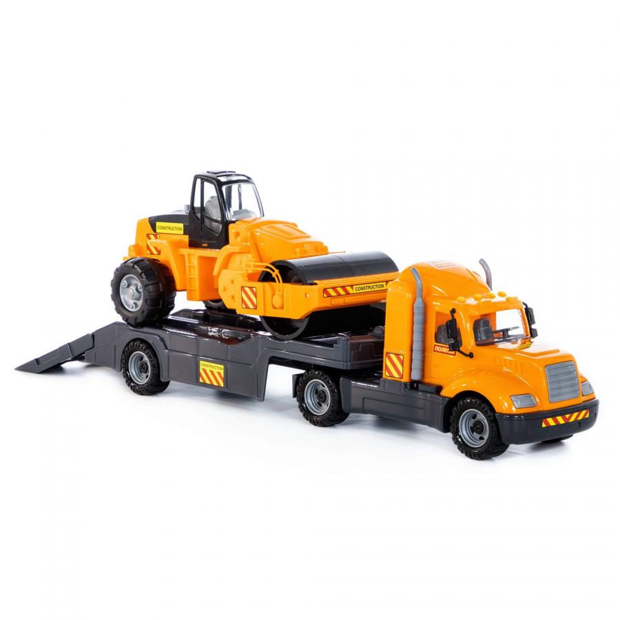 "Майк", автомобиль-трейлер + дорожный каток (в лотке)