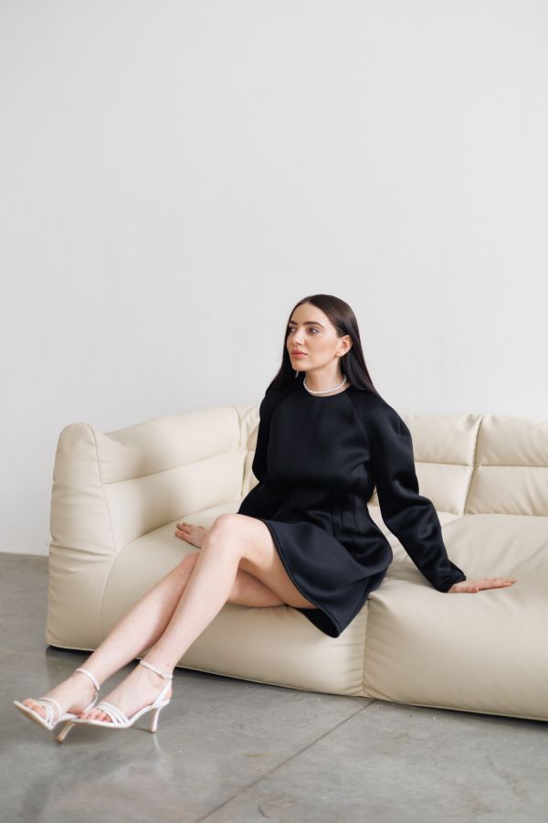 Платье Aria из неопрена черное