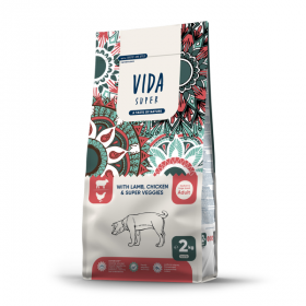Сухой корм для собак средних и крупных пород Vida Super с ягненком курицей и овощами