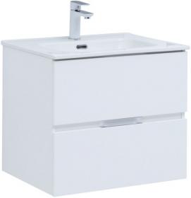 Тумба под раковину Aquanet Алвита New 60 2 ящика, белый матовый 00277510