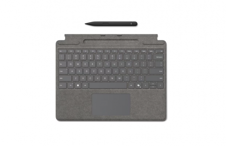 Клавиатура Microsoft Surface Pro Keyboard X/8/9/10/11 with Copilot button (Alcantara) (Platinum) + Slim Pen 2