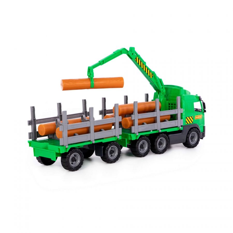 Автомобиль-лесовоз с прицепом (в коробке)